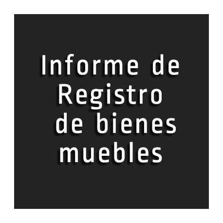 Informe de registro de bienes inmuebles